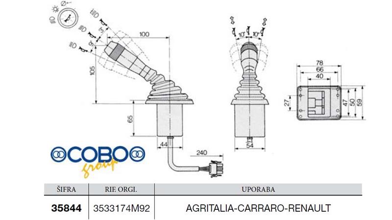 VOLANSKA ROČICA LANDINI, CARRARO, CNH, RENAULT-CLASS