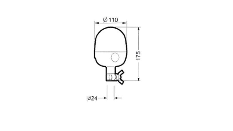 ROTACIJSKA LUČ microBOULE-R S PALICO