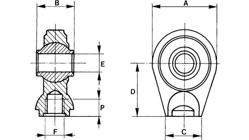 VARILNI OČESNI LEŽAJ      OKROGLI fi 26/22,2  