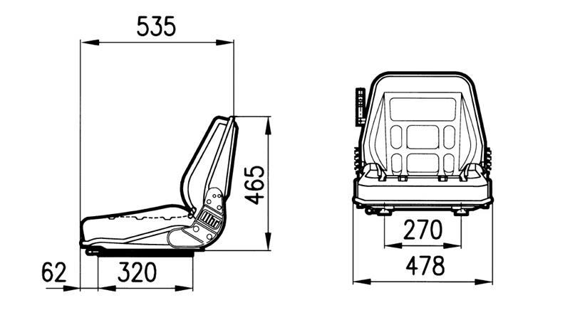 VZMETEN SEDEŽ Z NASTAVLJIVIM NASLONJALOM SC40