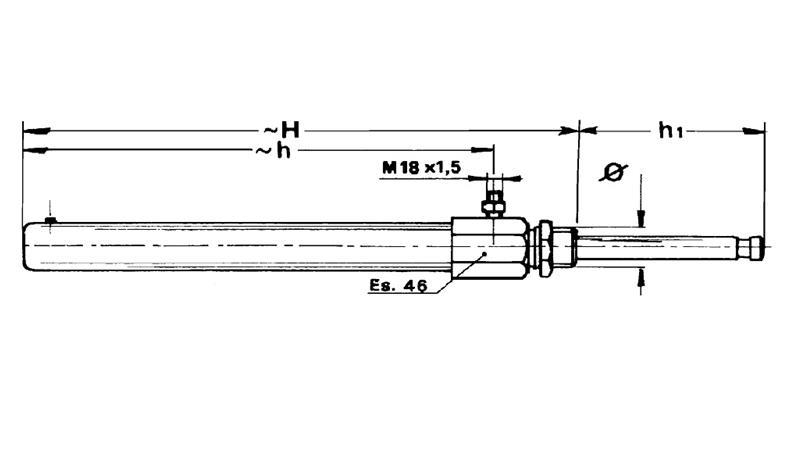 HIDRAVLIČNI CILINDER  5''   ZA ODPIRANJE IN ZAPIRANJE LOPUTE  