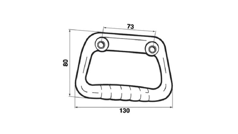 OPRIJEMALNI PLASTIČNI ROČAJ ČRNI (2 kom)