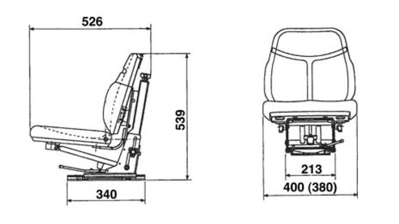 SEDEŽ Z NAVPIČNIM VZMETENJEM SC74    IZ UMETNEGA USNJA   