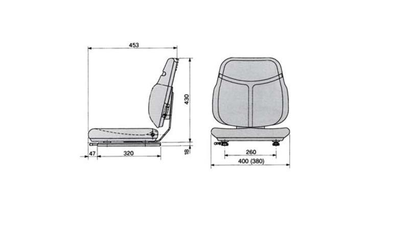 SEDEŽ Z DRSNIMI VODILI SC74 IZ TKANINE