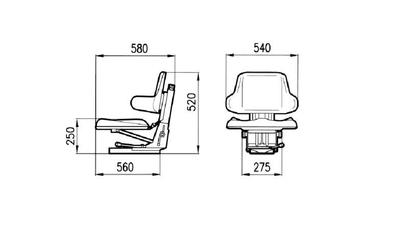VZMETEN SEDEŽ Z NASTAVLJIVO VIŠINO SC20