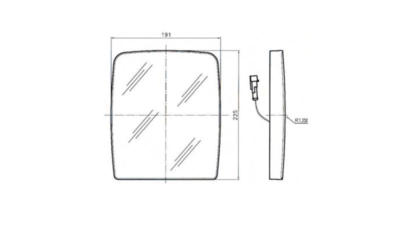 OHIŠJE ZGORNJEGA STEKLA    LEVO-DESNO, Z ODMRZOVANJEM 12V  