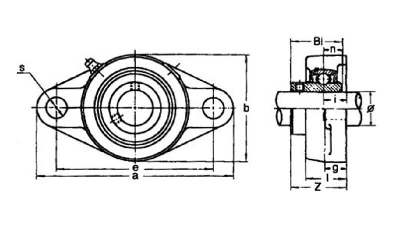 KROGLIČNI LEŽAJ UCFL    211 - FAG  