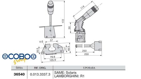 VOLANSKA ROČICA    SAME Solaris- LAMBORGHINI R1  