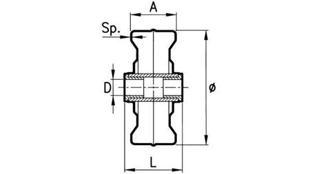 KOVINSKO KOLO S PLASTIČNO PUŠO   fi 500 mm  