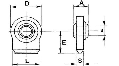 VARILNI OČESNI LEŽAJ     ZGLOB PLOŠČATI  fi 26,2/70 kat.1a  