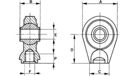 VARILNI OČESNI LEŽAJ      OKROGLI fi 26/22,2  