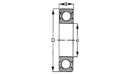 KROGLIČNI LEŽAJ Z UTORI     6014 - 2RS   