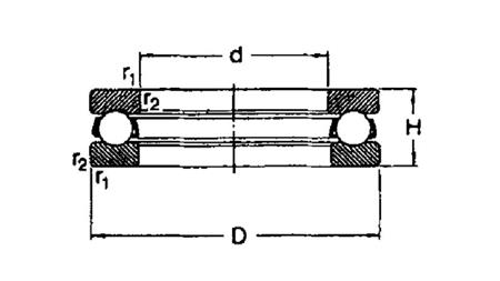KROGLIČNI AKSIALNI LEŽAJ    51101  
