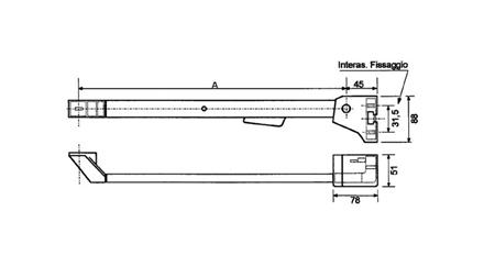 UNIVERZALNA KLJUČAVNICA    Z ROKO ZA TRAKTORSKE KABINE 300mm DESNA  