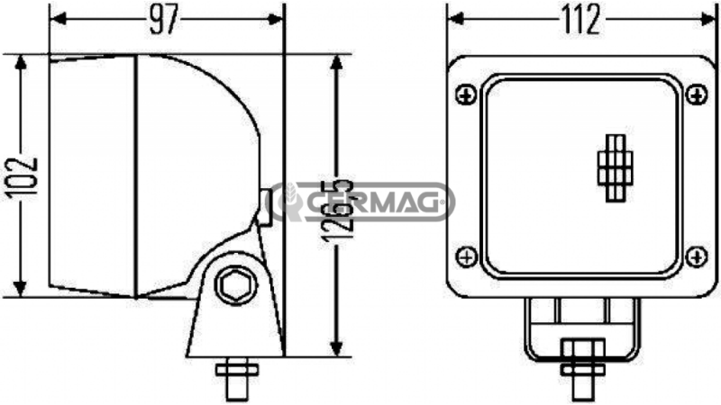 TRAKTORSKA DELOVNA LUČ H3    S ŠIROKIM SPEKTROM  