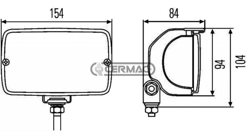 DELOVNA LUČ FF-H3    Z NAGIBNO BAZO  
