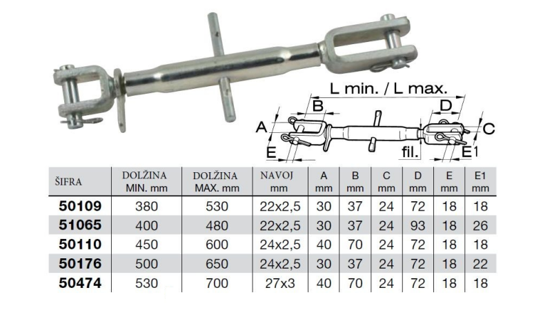 TRAKTORSKA NATEZNA ROKA 500/650