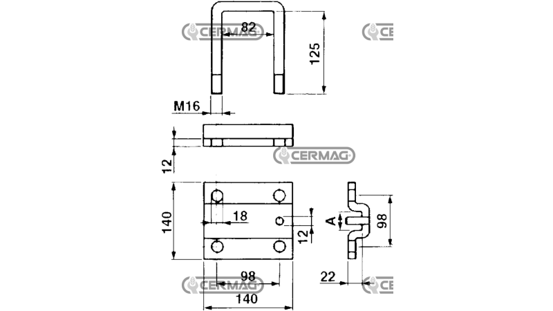 OBJEMKA ZA VILICO  25mm  