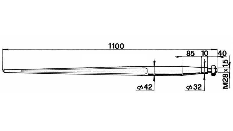 ŠPICA ZA BALE 42x1100mm