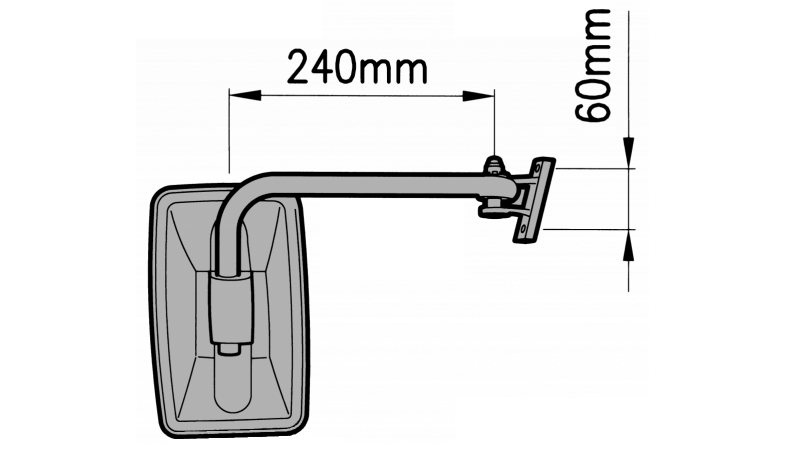 OGLEDALO CPL BELO STEKLO , DESNO   ZA KABINO BRIEDA   