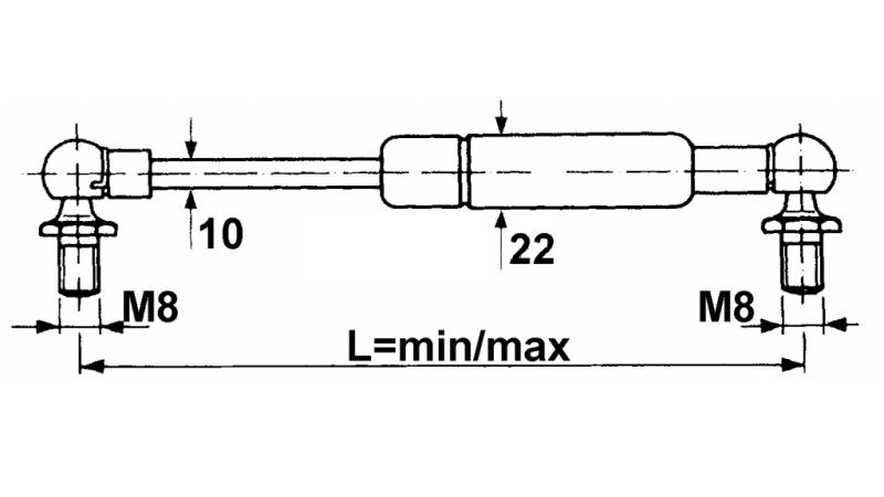 PLINSKI AMORTIZER Lmin 435 Lmax 785 F900