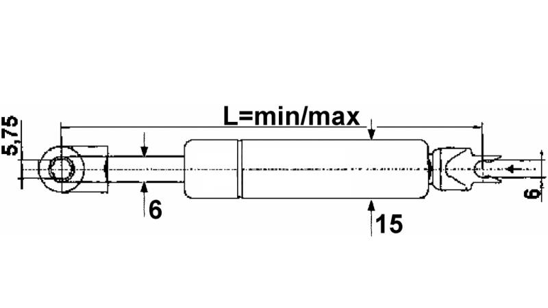 PLINSKI AMORTIZER Lmin 169 Lmax 224 F120