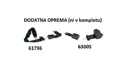 SEDEŽ Z PNEVMATSKIM VZMETENJEM M98 IZ TKANINE