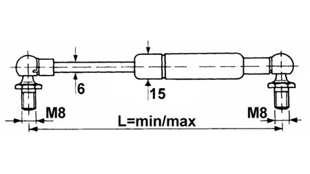 PLINSKI AMORTIZER Lmin 154 Lmax 235 F150