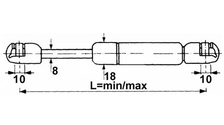 PLINSKI AMORTIZER Lmin 245 Lmax405 F200