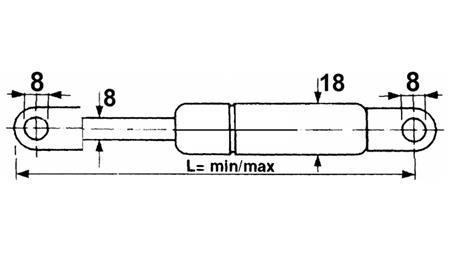 PLINSKI AMORTIZER Lmin 295 Lmax 490