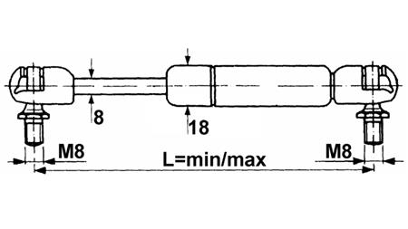 PLINSKI AMORTIZER Lmin 300 Lmax 500