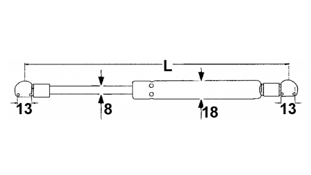 PLINSKI AMORTIZER SAME    Lmin 425 Lmax 505  
