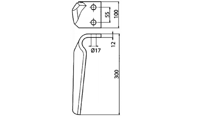 NOŽ ZA VRTAVKASTO BRANO FRANDENT LEVI 100x12