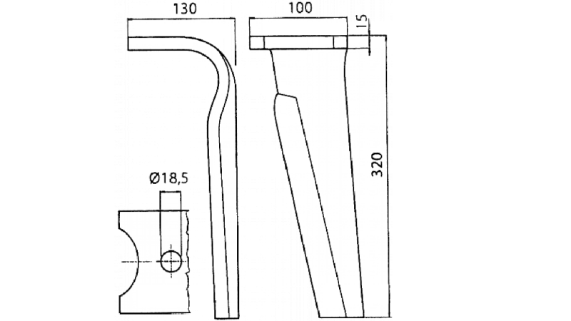 NOŽ ZA VRTAVKASTO BRANO KVERNELAND-MALETTI DESNI 46010150