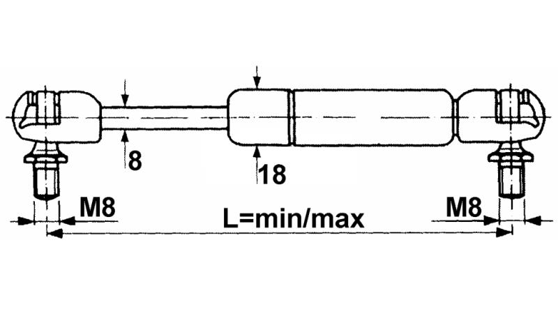 PLINSKI AMORTIZER Lmin 300 Lmax 500