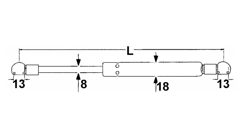 PLINSKI AMORTIZER SAME    Lmin 425 Lmax 505  