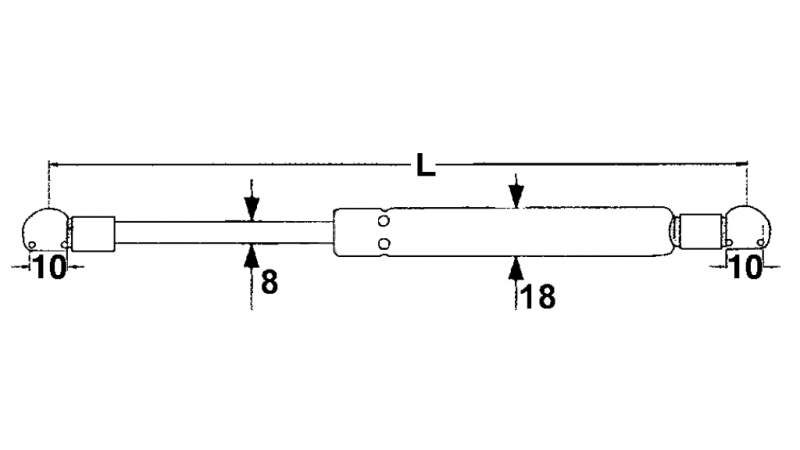 PLINSKI AMORTIZER JOHN DEERE Lmin 415 Lmax 740
