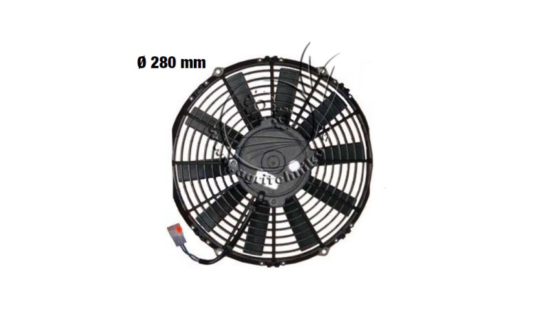 VENTILATOR     fi 280 mm POTISNI- 12 V  